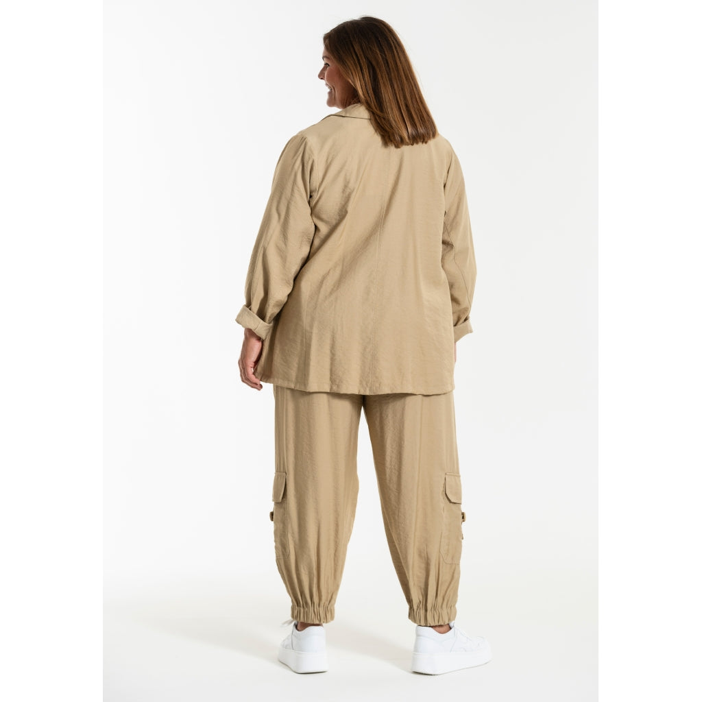 Gozzip Woman GAnneline Cargo Pants Pants Sand