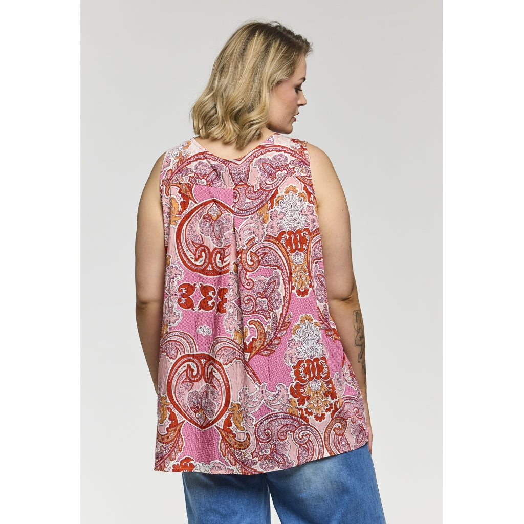 Gozzip Woman GBeata Top Top Red mix print