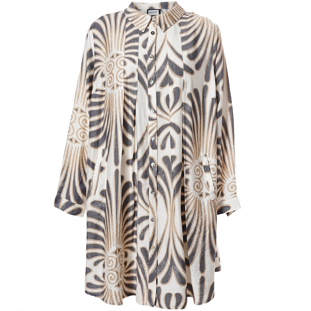 Gozzip Woman GBirla Tunic Tunic Off White / Grey