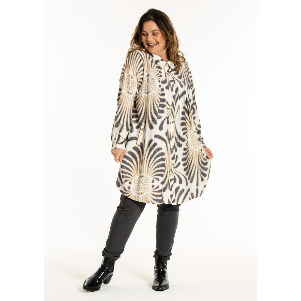Gozzip Woman GBirla Tunic Tunic Off White / Grey