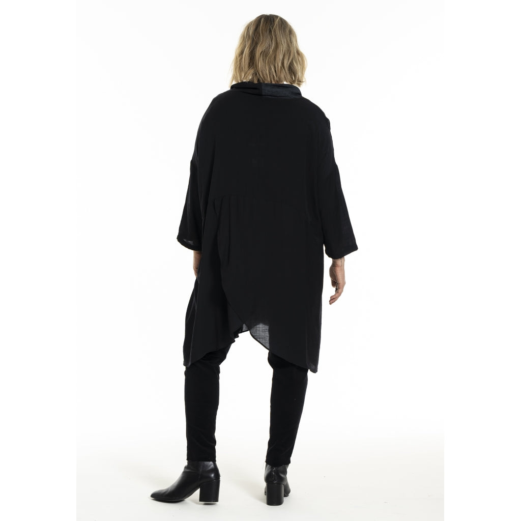 Gozzip Woman GEster Dress Dress Black