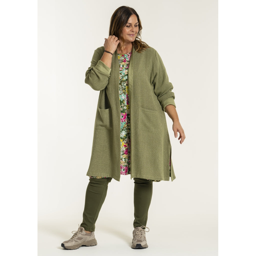 Gozzip Woman GFrance Long Cardigan Long Cardigan Moss