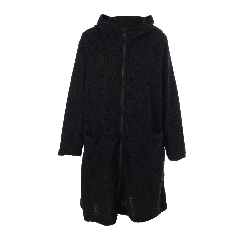 Gozzip Woman GGenia Hooded Cardigan Hooded Black