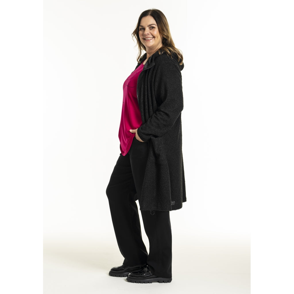 Gozzip Woman GGenia Hooded Cardigan Hooded Black