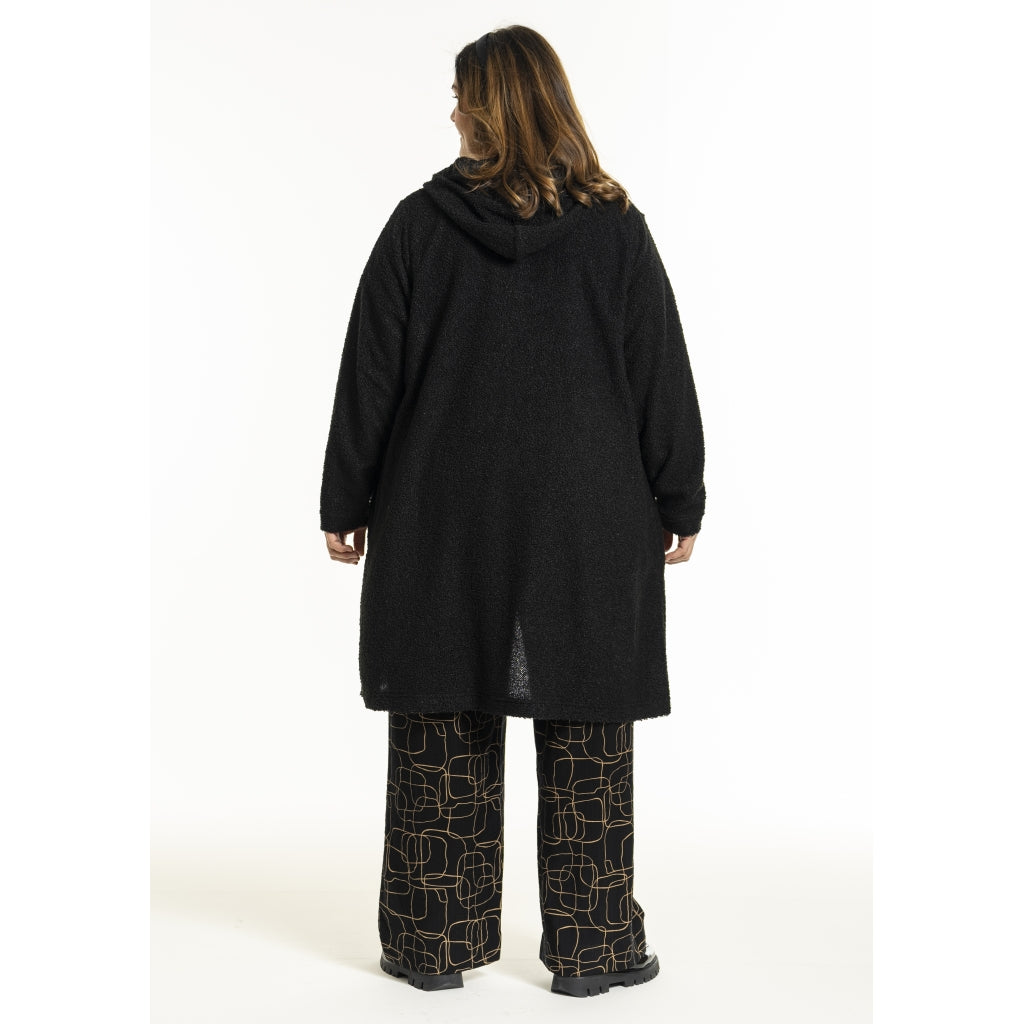Gozzip Woman GGenia Hooded Cardigan Hooded Black