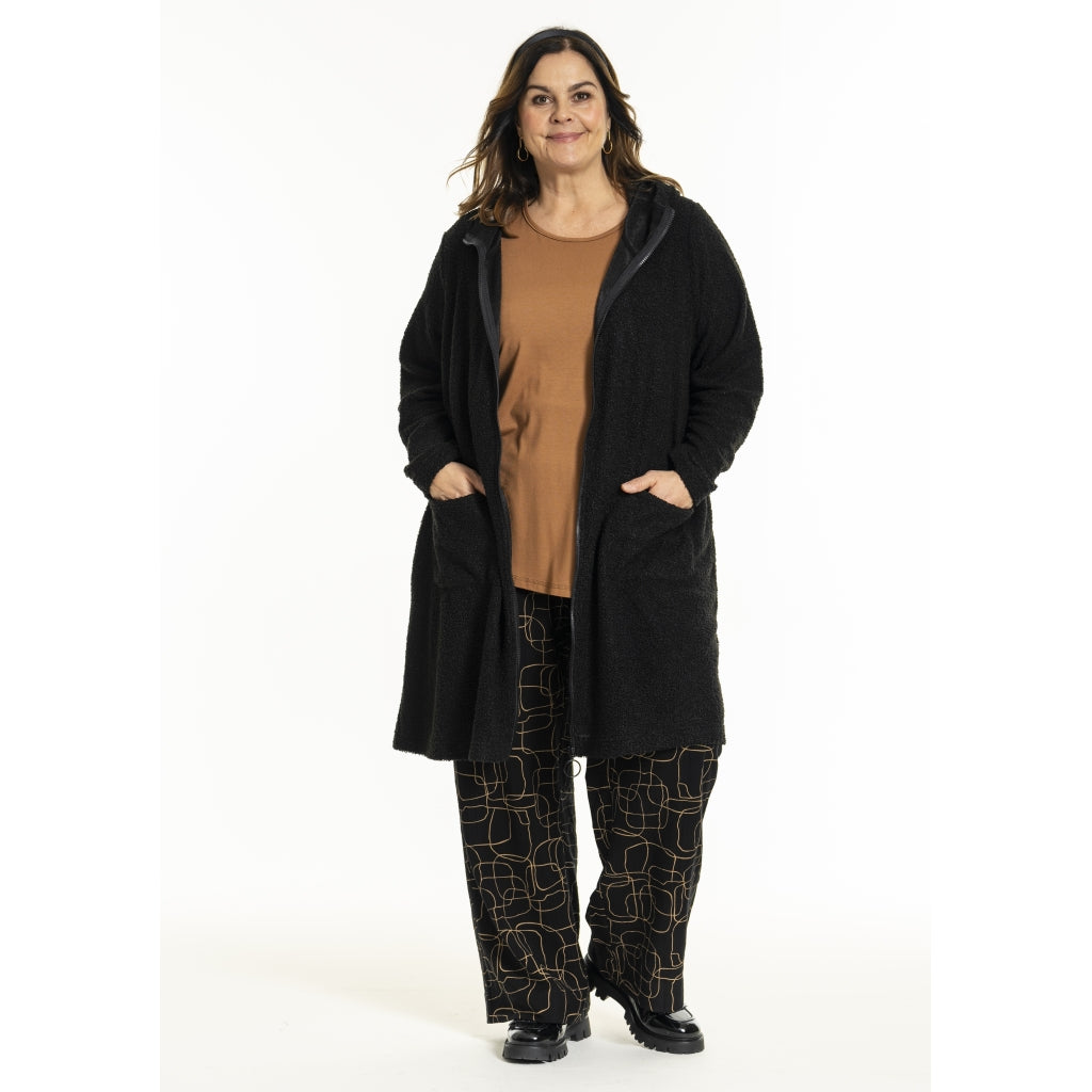 Gozzip Woman GGenia Hooded Cardigan Hooded Black
