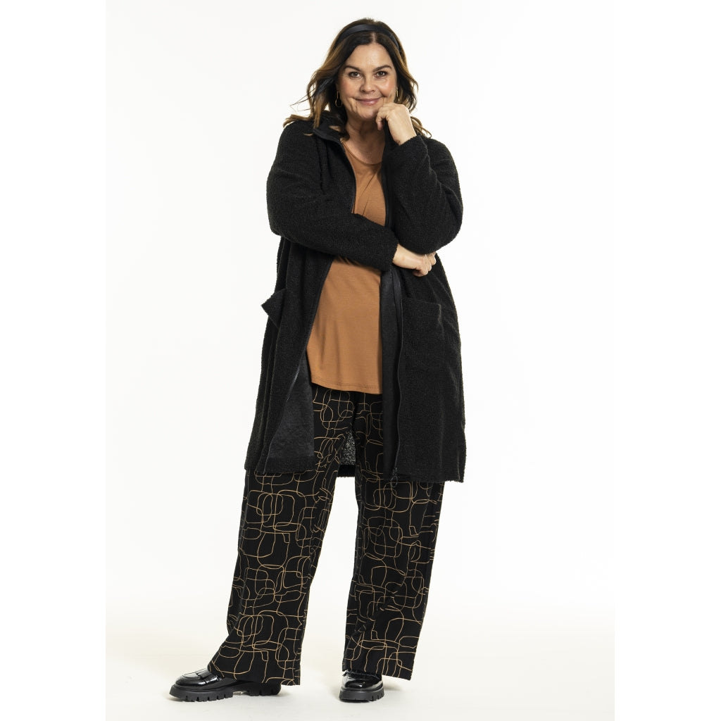Gozzip Woman GGenia Hooded Cardigan Hooded Black