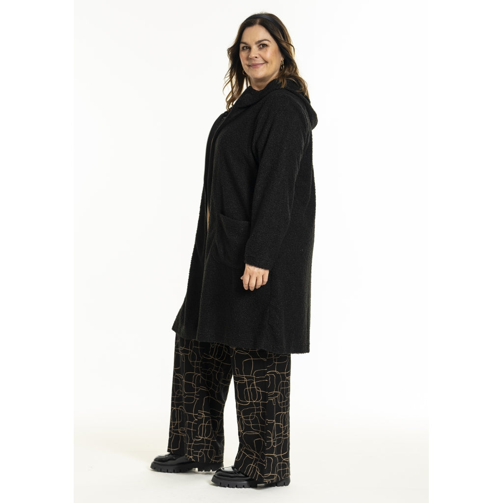 Gozzip Woman GGenia Hooded Cardigan Hooded Black