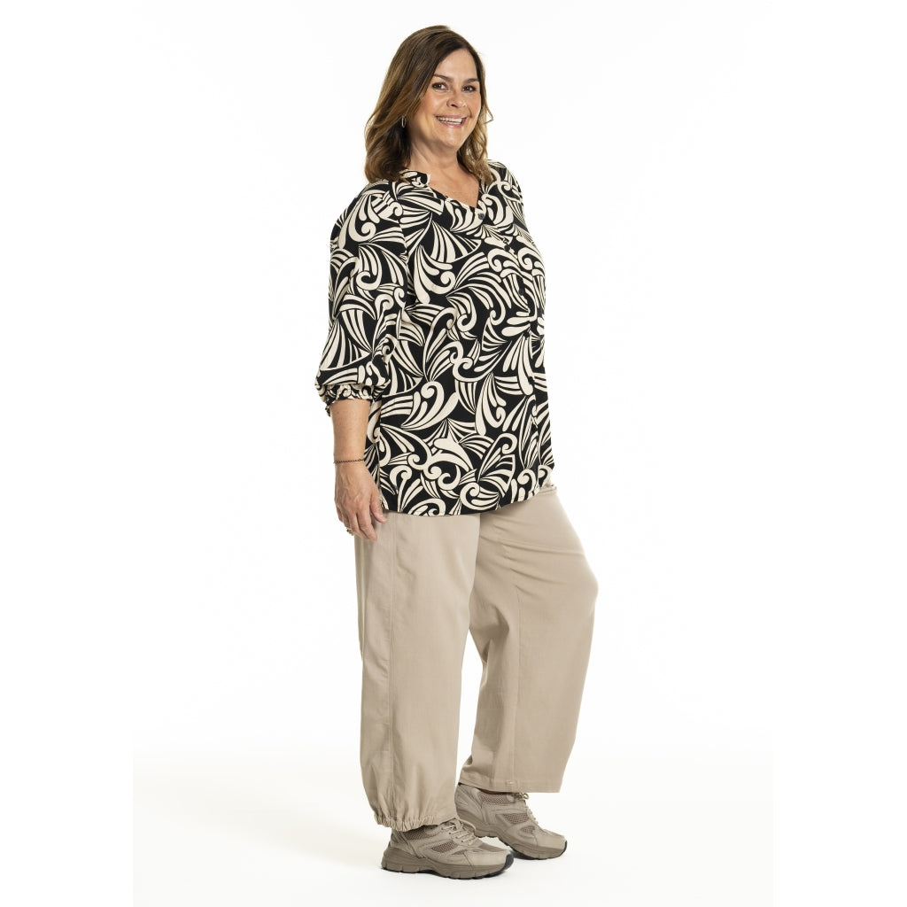 Gozzip Woman GGhita Blouse Blouse Black/Offwhite