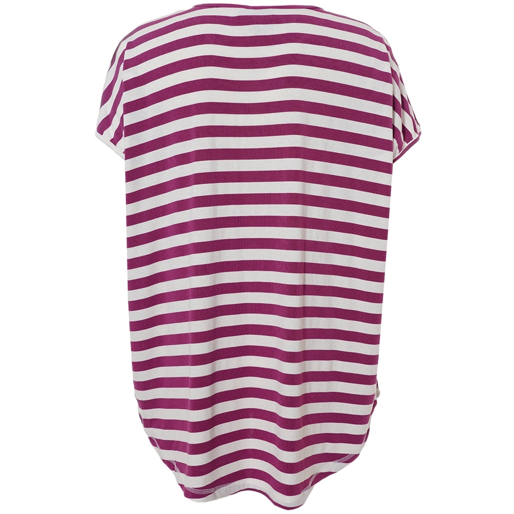 Gozzip Woman GGitte T-shirt striped T-Shirt Lilac Stripe