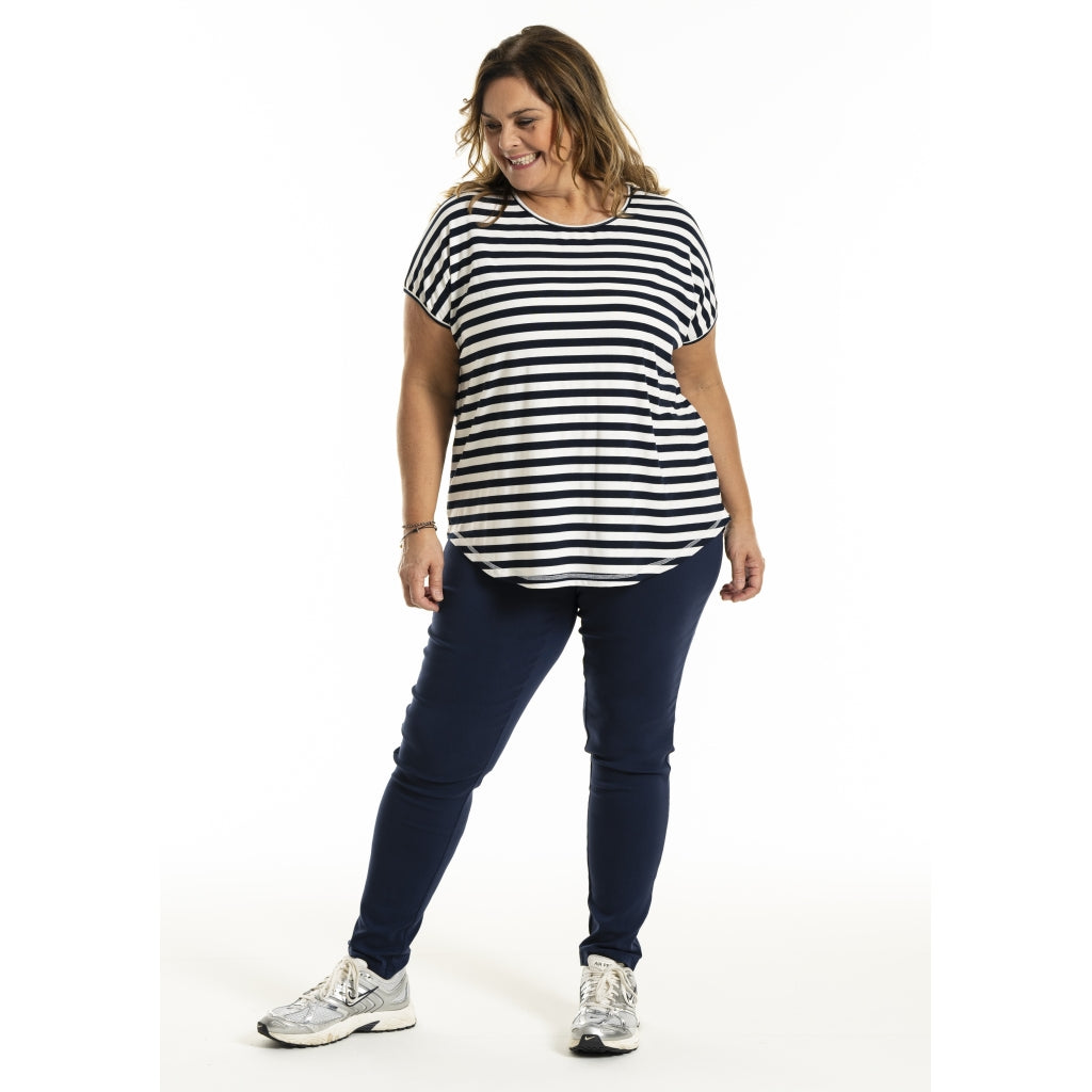 Gozzip Woman GGitte T-shirt striped T-Shirt Navy stripe