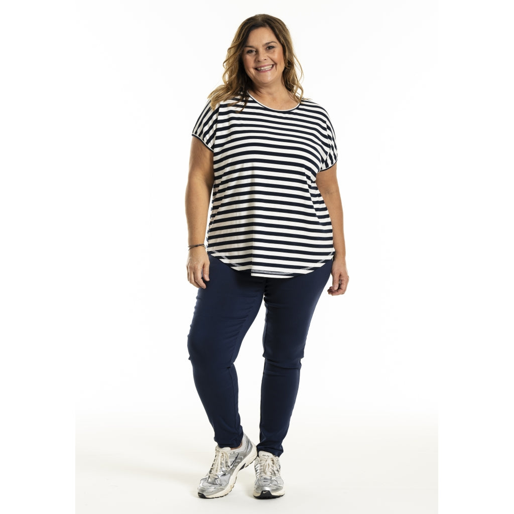 Gozzip Woman GGitte T-shirt striped T-Shirt Navy stripe