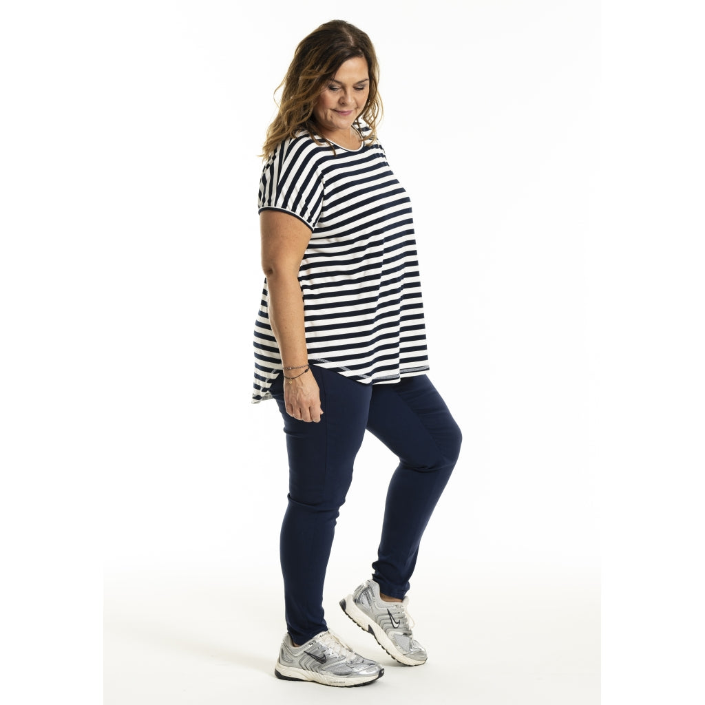 Gozzip Woman GGitte T-shirt striped T-Shirt Navy stripe