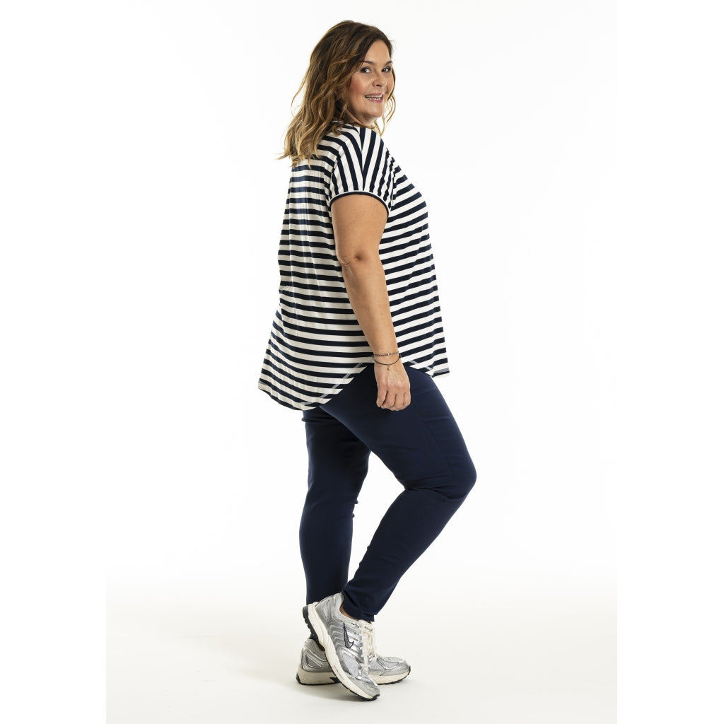 Gozzip Woman GGitte T-shirt striped T-Shirt Navy stripe