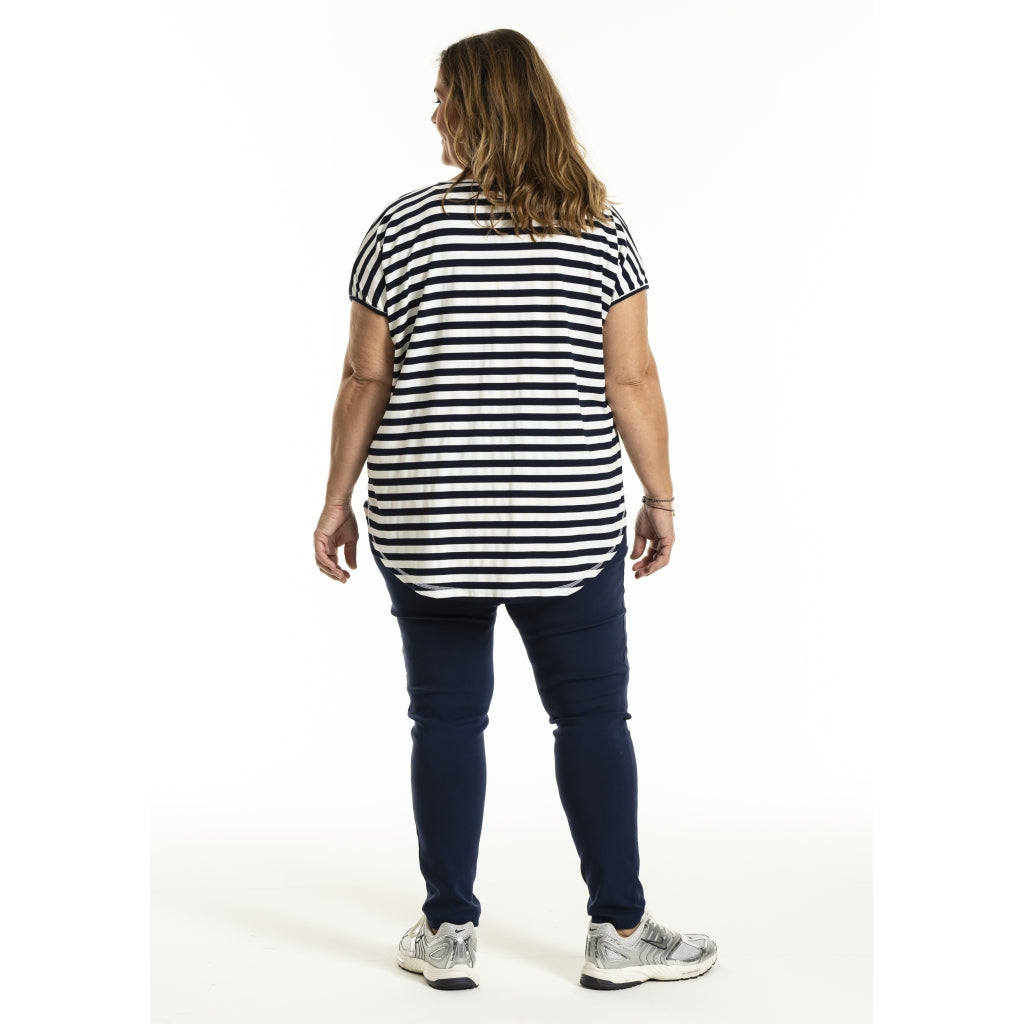 Gozzip Woman GGitte T-shirt striped T-Shirt Navy stripe