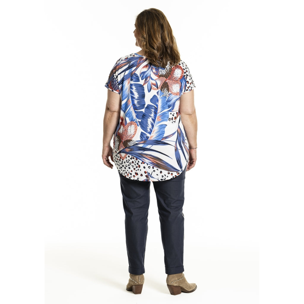 Gozzip Woman GGitte T-shirt with print T-Shirt Blue print