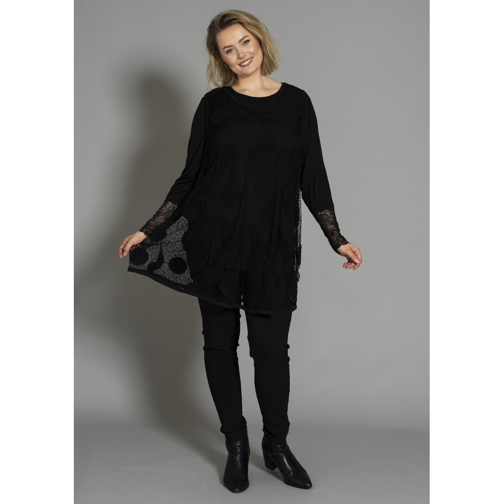 Gozzip Woman GJosefine mesh top Top Black