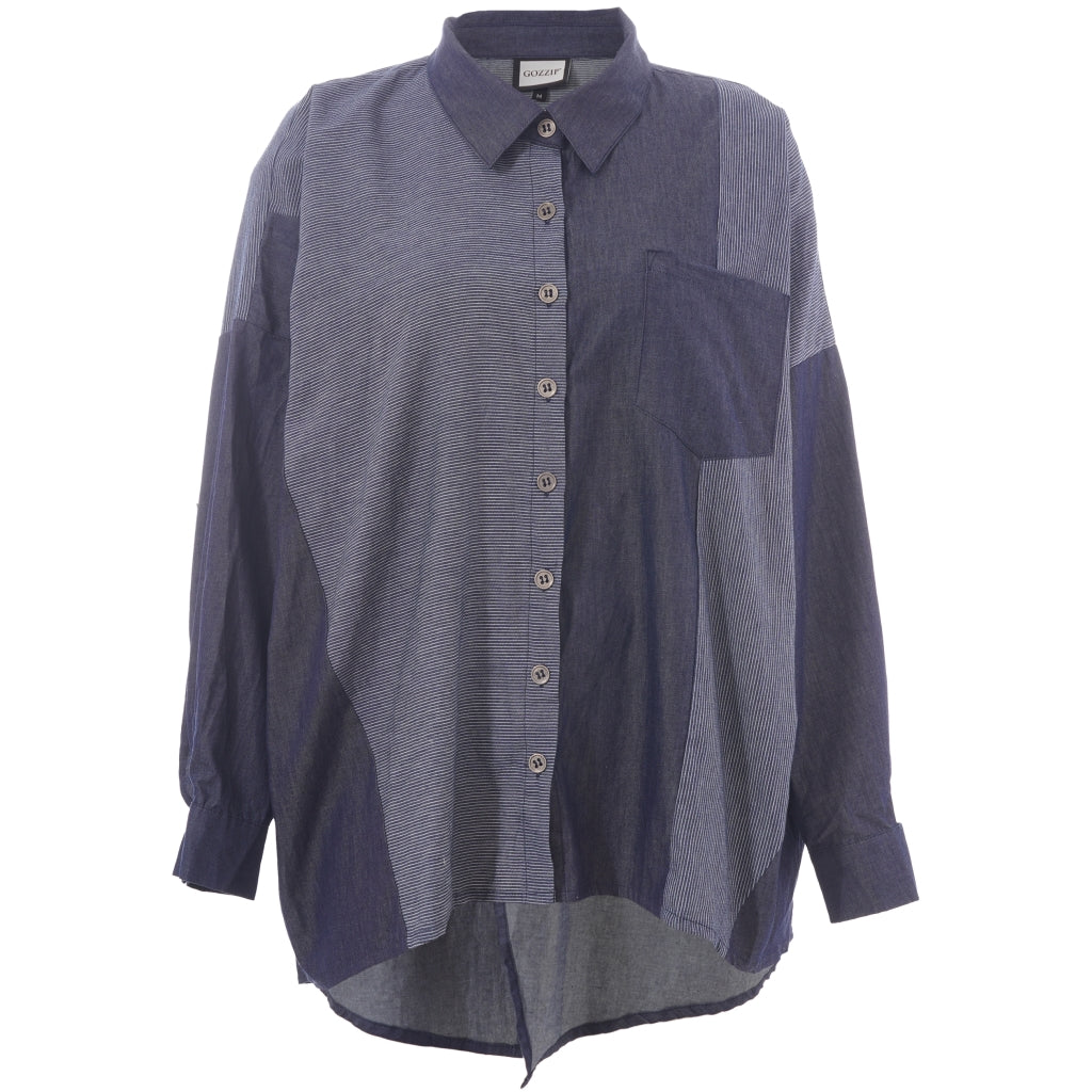 Gozzip Woman GJudit Oversized Shirt Oversize shirt Denim Blue
