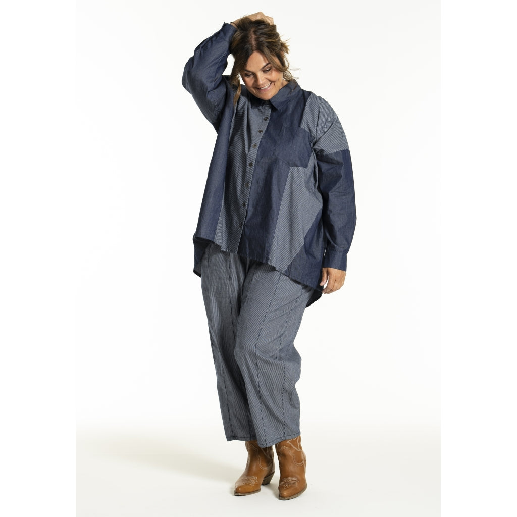 Gozzip Woman GJudit Oversized Shirt Oversize shirt Denim Blue