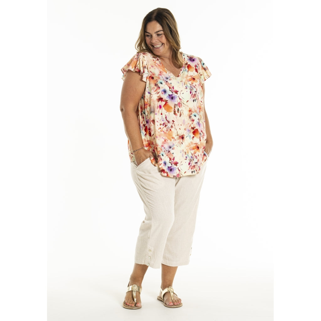 Gozzip Woman GKianna Capri pants Pants Offwhite
