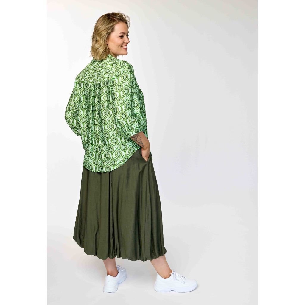 Gozzip Woman GTrine Blouse Blouse Green Print