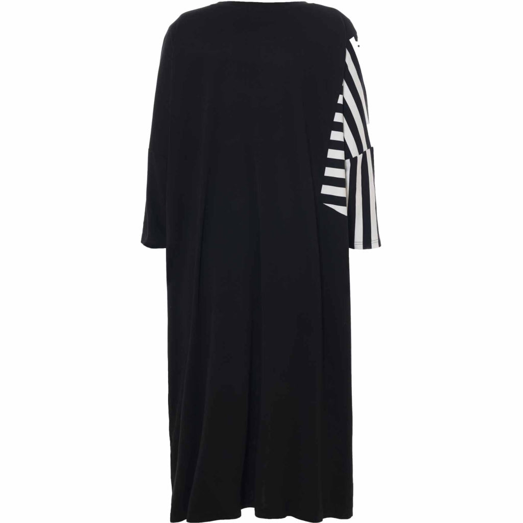 Gozzip Woman Marita Dress Dress Black with mix with stripe
