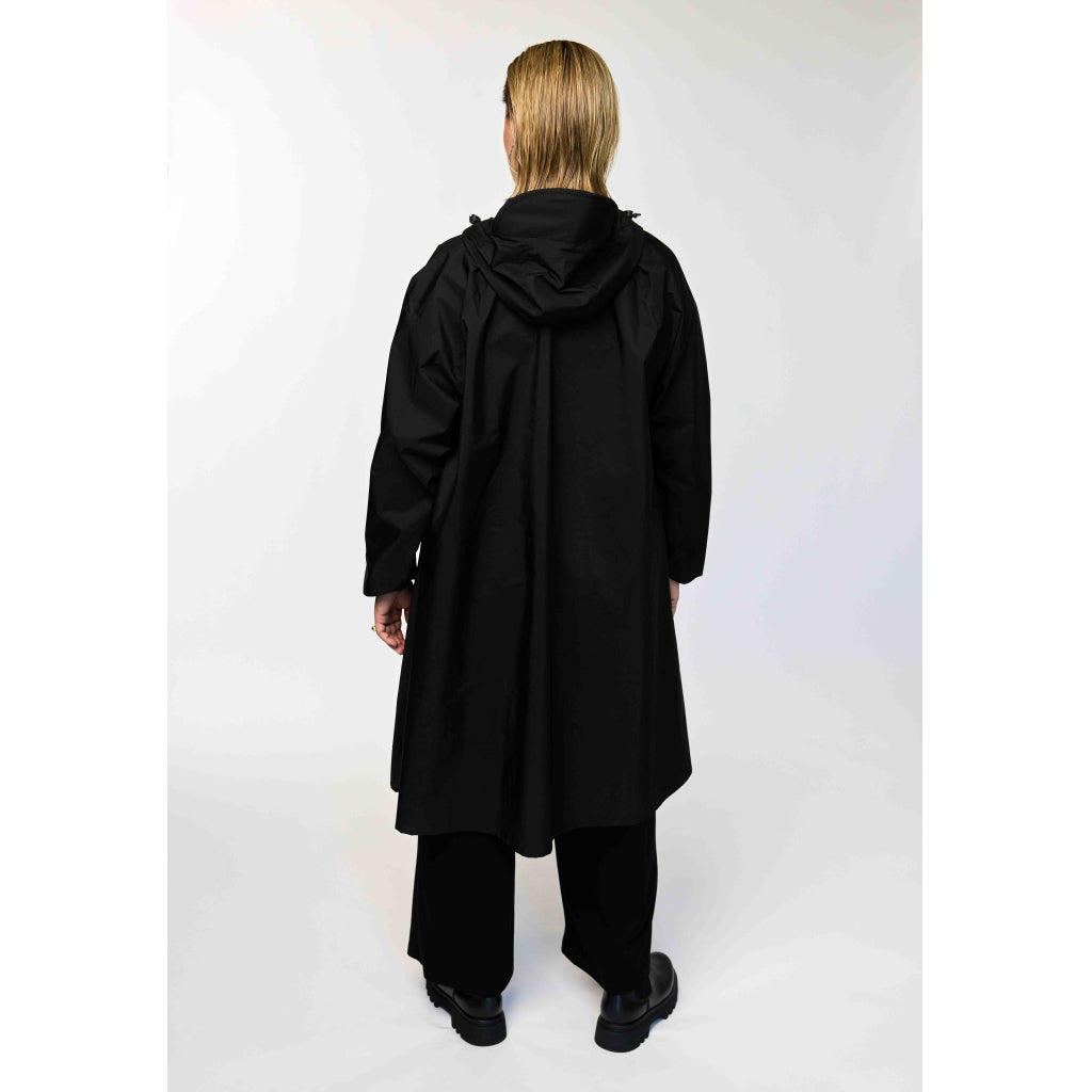 Gozzip Woman Rain Poncho Poncho Black