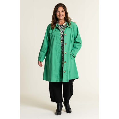 Gozzip Woman Beatrice Trenchcoat - FLERE FARVER Coat Absinthe Green