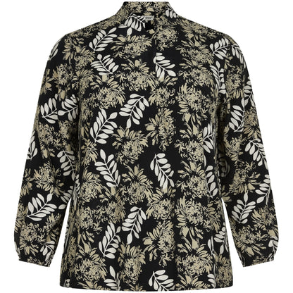 Gozzip Woman Blouse Blouse Black printed