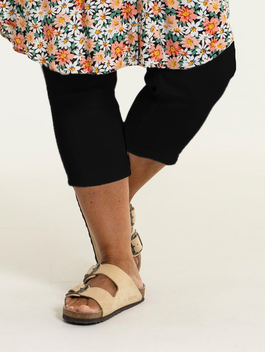 Gozzip Woman Clara 7/8 Leggings - FLERE FARVER 3/4 Pant Black