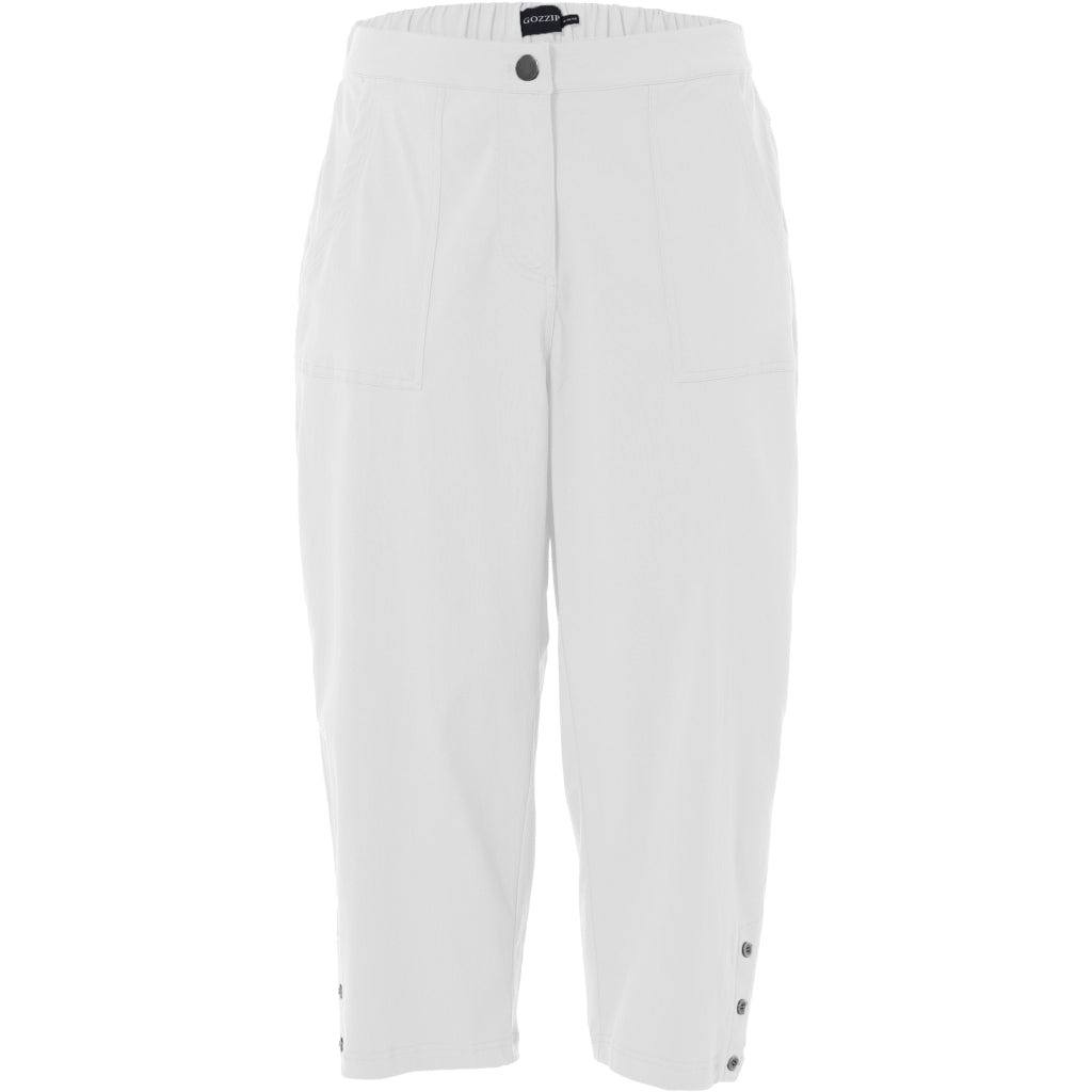 Gozzip Woman Clara Loose capri pants - FLERE FARVER Loose Pant 2 White