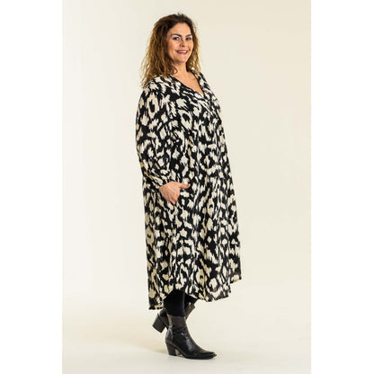 Gozzip Woman Else Dress Dress Black printed
