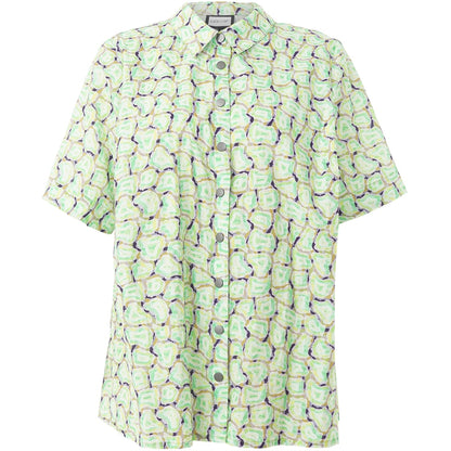 Gozzip Woman GAgaton Blouse Blouse Green Print