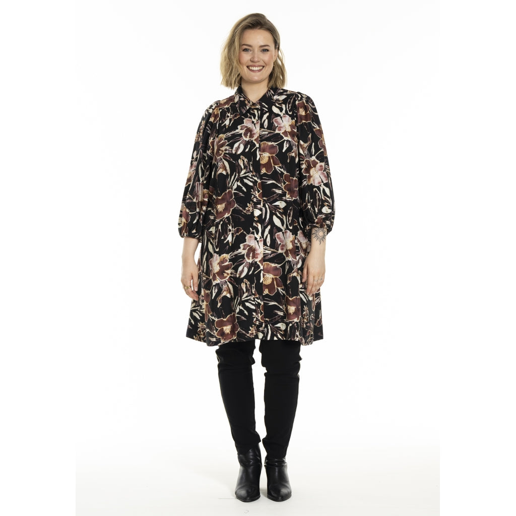 Gozzip Woman GAgnete Tunic Tunic Black Print