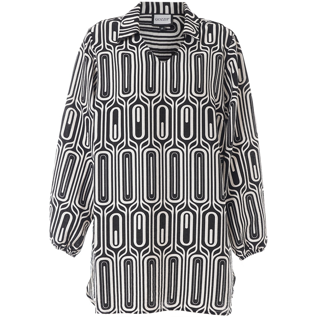 Gozzip Woman GAlberte Tunic Tunic Black/Offwhite