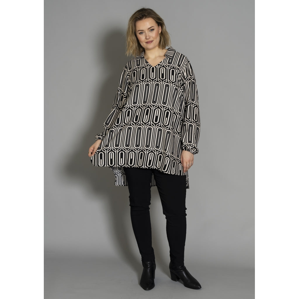 Gozzip Woman GAlberte Tunic Tunic Black/Offwhite