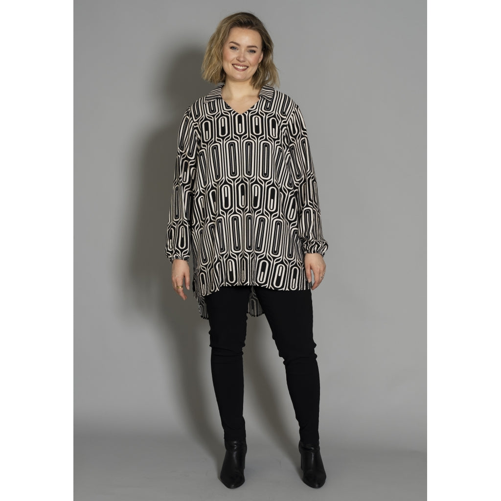 Gozzip Woman GAlberte Tunic Tunic Black/Offwhite