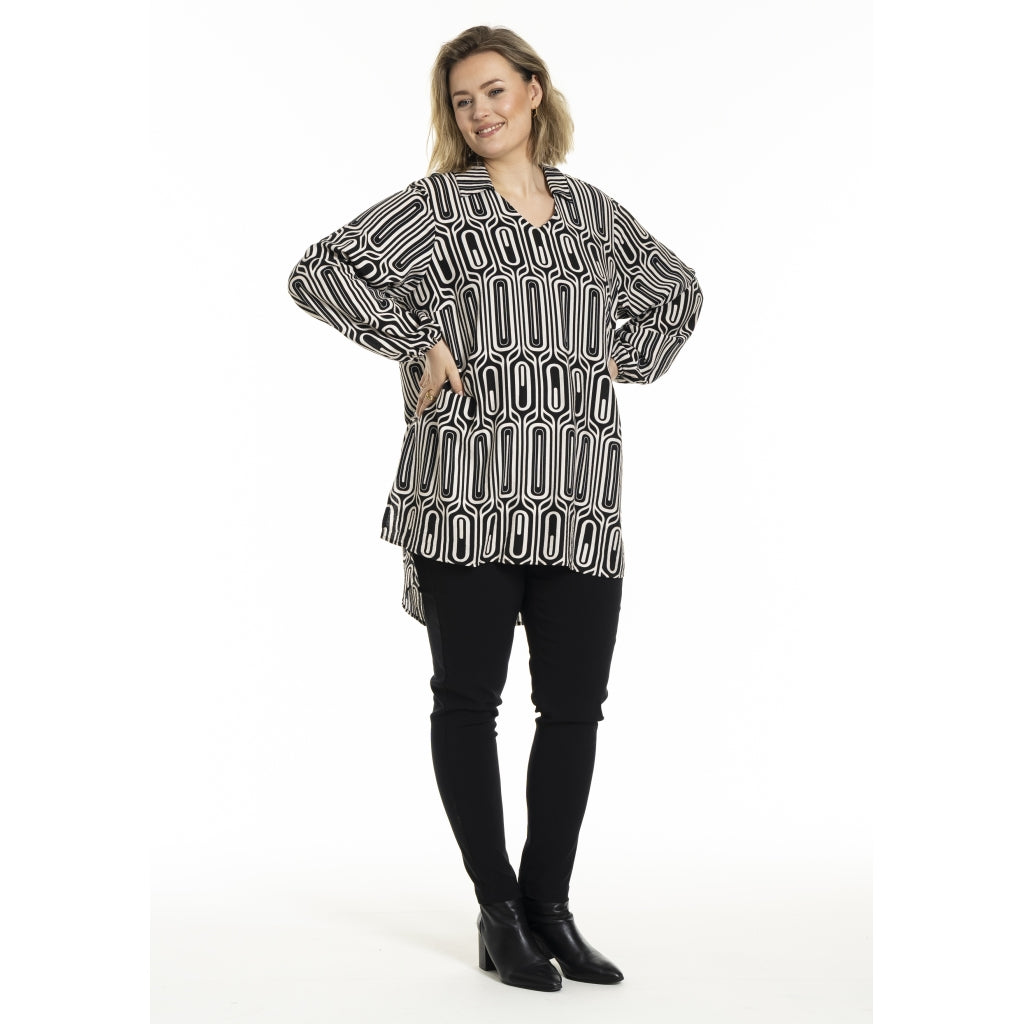 Gozzip Woman GAlberte Tunic Tunic Black/Offwhite