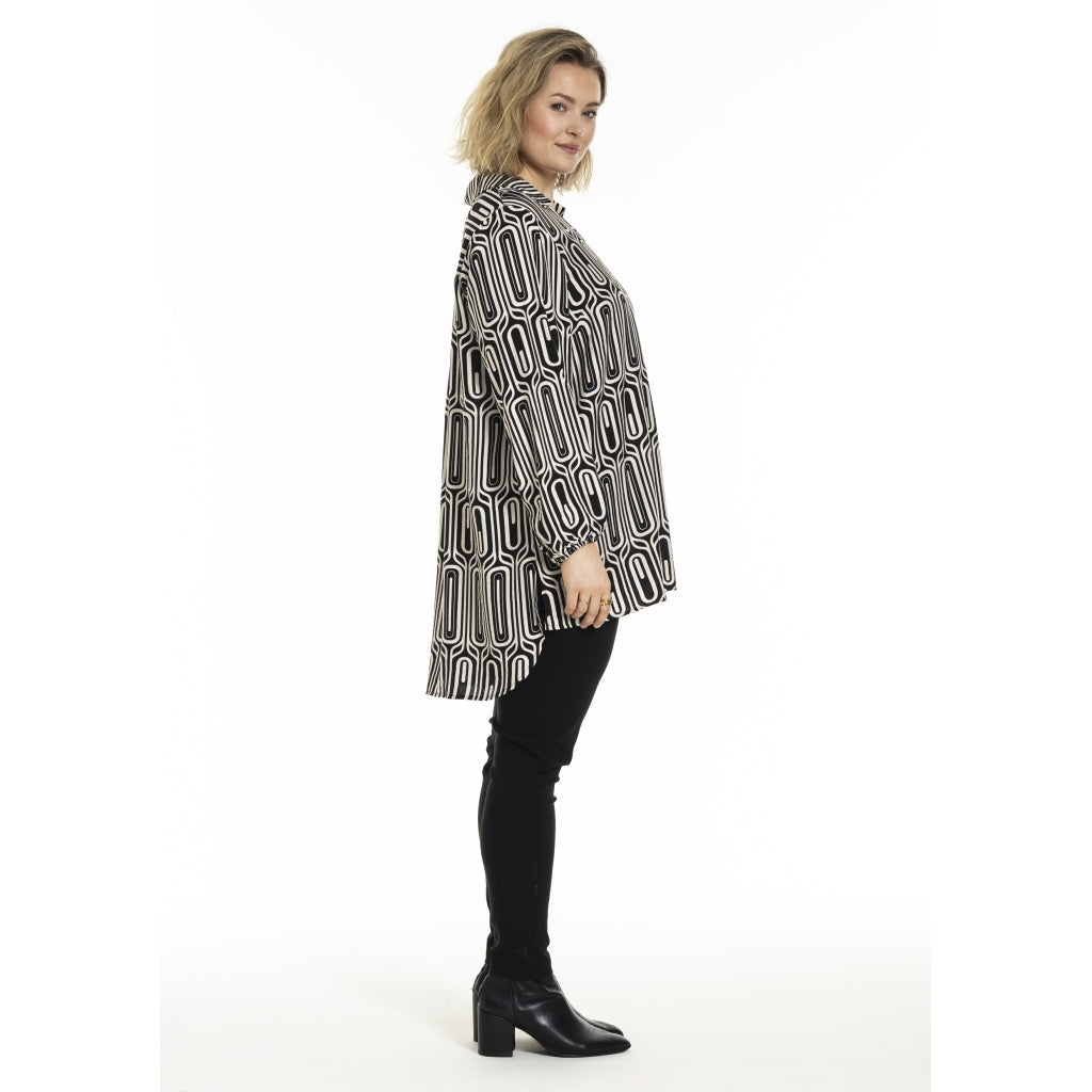 Gozzip Woman GAlberte Tunic Tunic Black/Offwhite