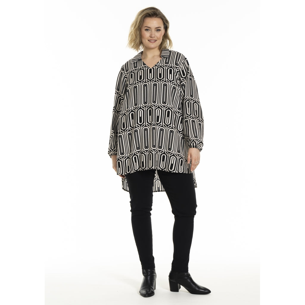 Gozzip Woman GAlberte Tunic Tunic Black/Offwhite
