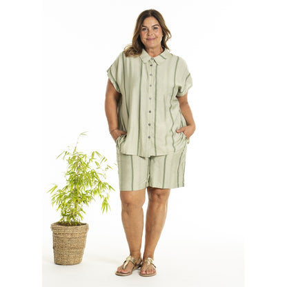 Gozzip Woman GAlice Shorts Shorts Leaf Stripe