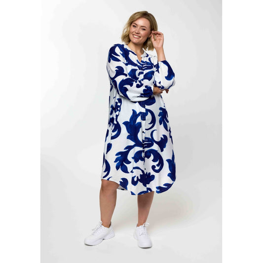 Gozzip Woman GAnja Dress Dress Offwhite-Blue
