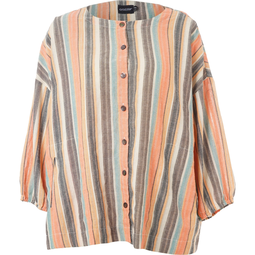 Gozzip Woman GAnn-Mari Blouse Blouse Striped