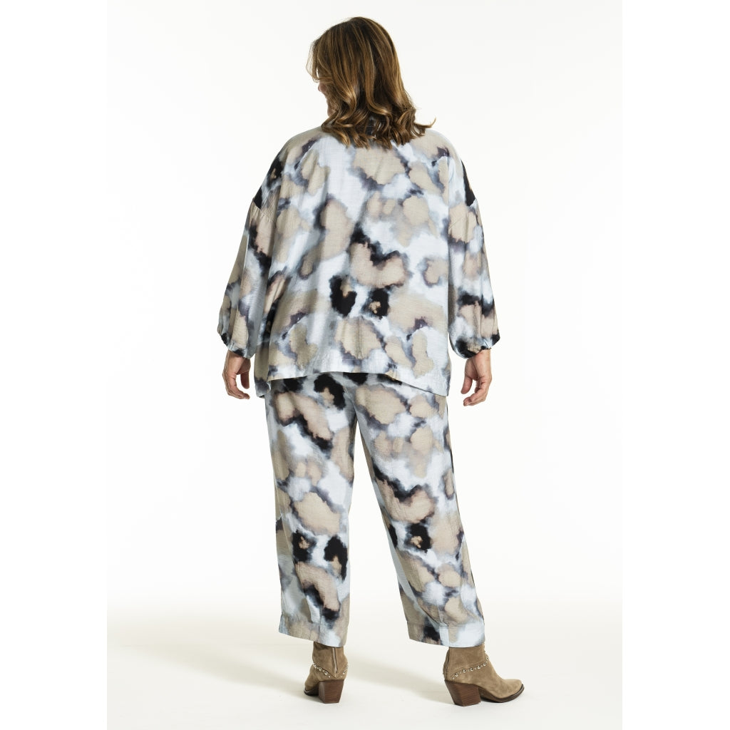 Gozzip Woman GAnn-Mari Blouse Blouse Blue watercolor