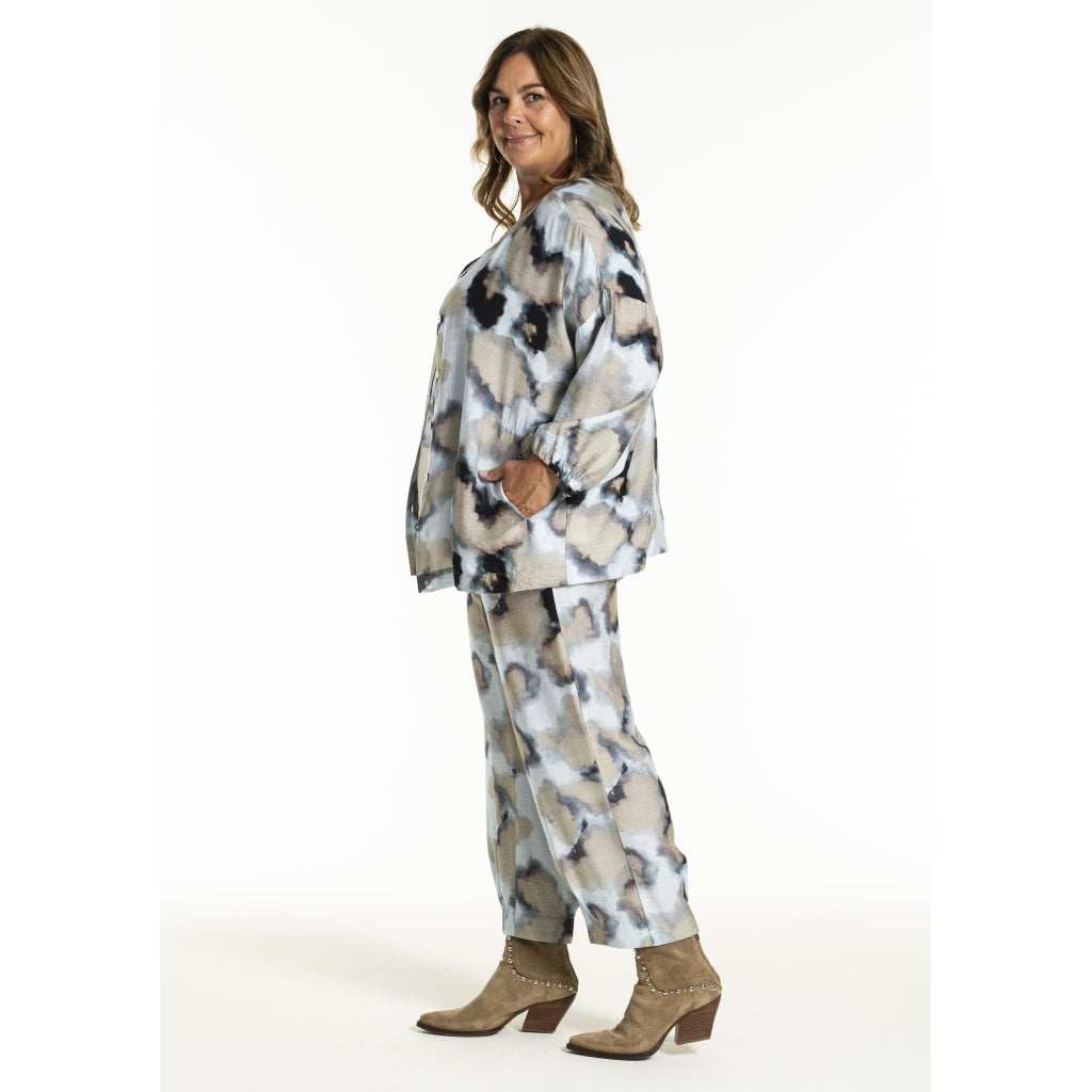 Gozzip Woman GAnn-Mari Blouse Blouse Blue watercolor