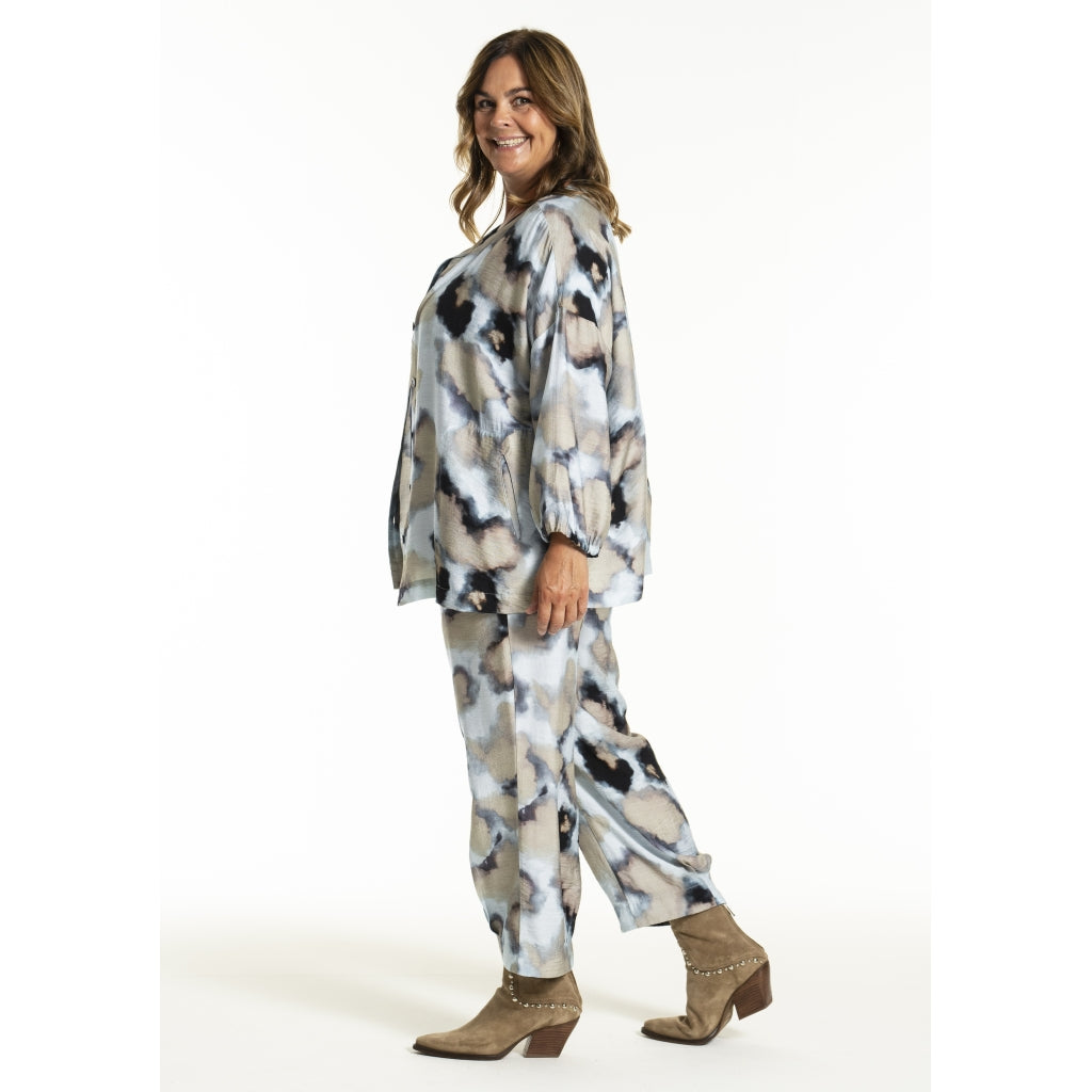 Gozzip Woman GAnn-Mari Blouse Blouse Blue watercolor