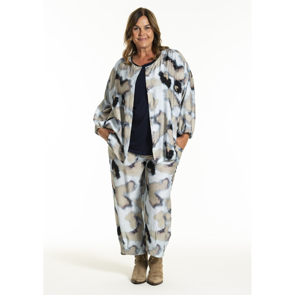 Gozzip Woman GAnn-Mari Blouse Blouse Blue watercolor