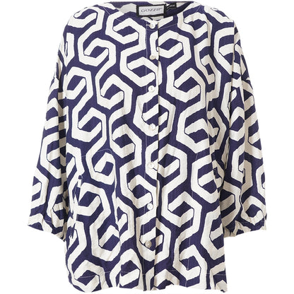 Gozzip Woman GAnnbrit Shirt Shirt Blue offwhite print