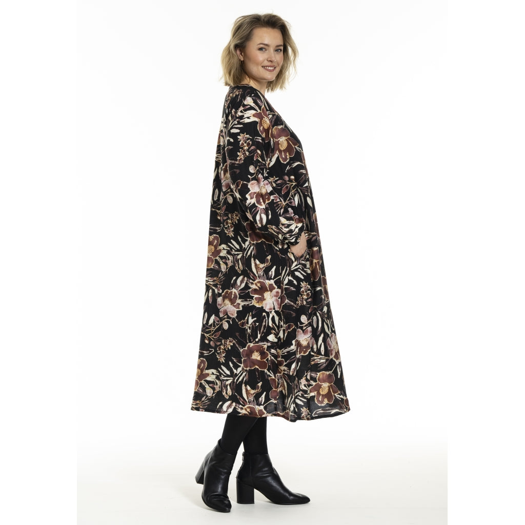 Gozzip Woman GAstrid Dress Dress Black Print