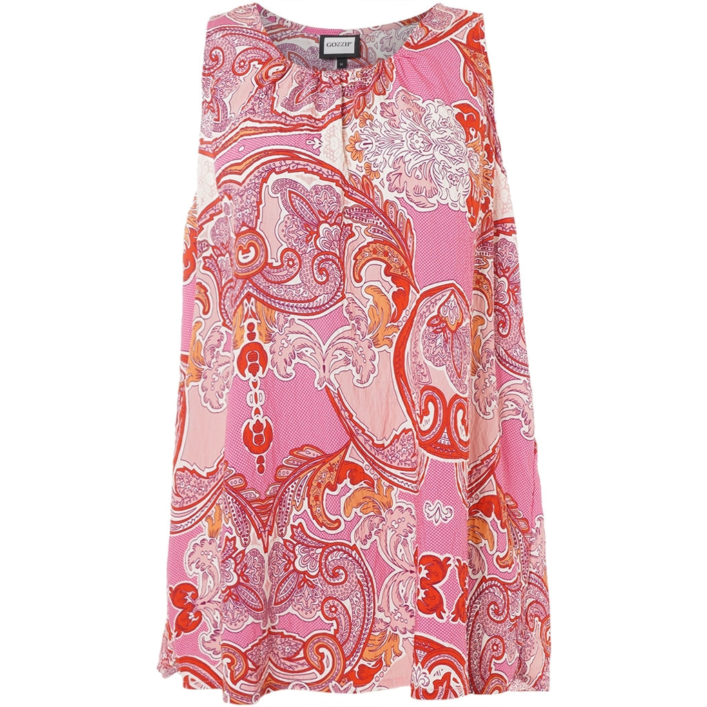 Gozzip Woman GBeata Top Top Red mix print